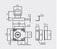 замок квадратный (складной ключ) механизм znal купить в https://rmkmasterium.ru/