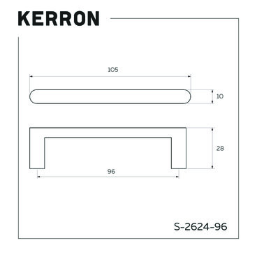 ручка скоба s-2624-96 blc матовый черный/хром  купить в https://rmkmasterium.ru/