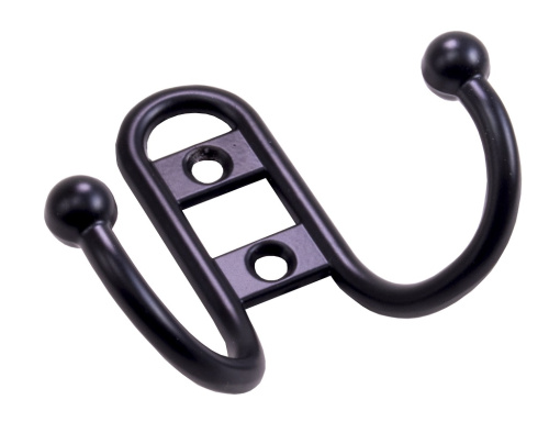 крючок двухрожковый к7010мв матовый черный купить в https://rmkmasterium.ru/