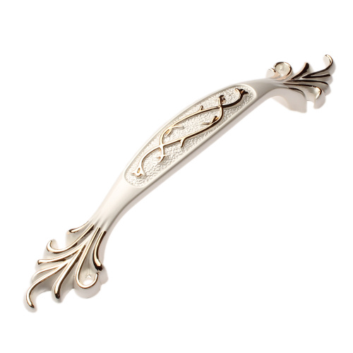 ручка скоба teona 96мм. белый c золотом купить в https://rmkmasterium.ru/