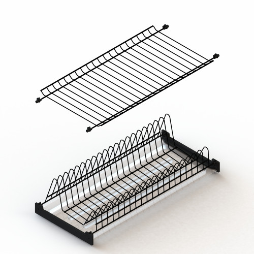 набор посудосушителя loft (чёрный) база 600.№3 купить в https://rmkmasterium.ru/