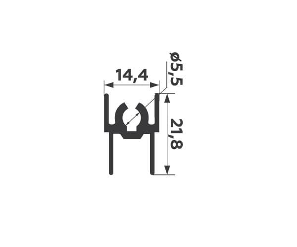 горизонталь верхняя бронза глянец 5,9 м  купить в https://rmkmasterium.ru/