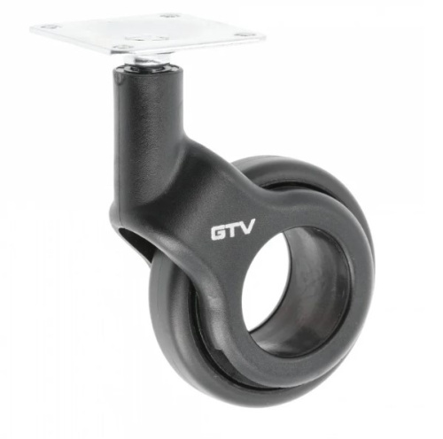 мебельное колёсико strada без тормоза d-60мм черный матовый gtv купить в https://rmkmasterium.ru/