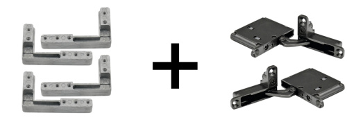 комлект фурнитуры на 1 фасад con bisagras черный (петли 2шт.+углы 4шт.) купить в https://rmkmasterium.ru/
