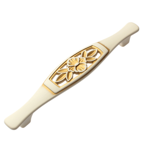 ручка скоба fs-129 128мм. золото прованс/1013 жемчужно-белый матовый (т3) купить в https://rmkmasterium.ru/