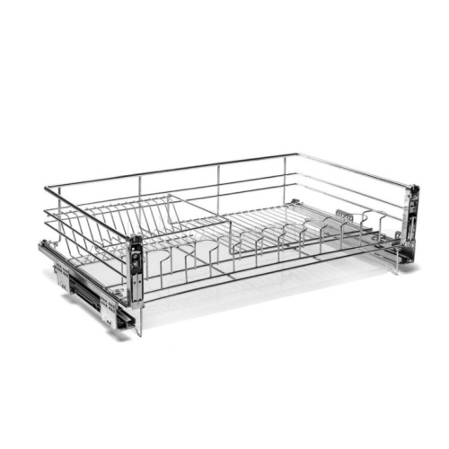 корзина выкатная 900 мм с креп.к фасаду для посуды с поддоном с дов.865*450*215 ls1/900ck/d купить в https://rmkmasterium.ru/