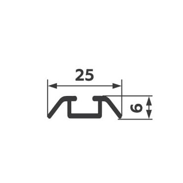 направляющая нижняя одинарная серебро 5,9 м d-05 купить в https://rmkmasterium.ru/