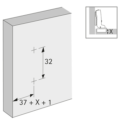 крестообразная монтажная планка для петли sensys/intermat, дистанция 0мм купить в https://rmkmasterium.ru/