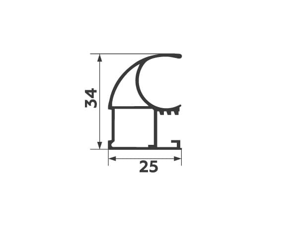 ручка асимметричная с серебро браш 5,4 м  купить в https://rmkmasterium.ru/