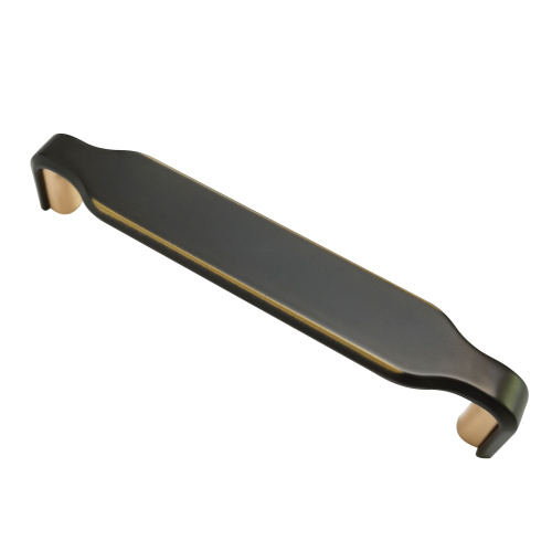 ручка скоба 3571-128 byab+bb/чёрная жаб+матовая латунь (25/125) купить в https://rmkmasterium.ru/