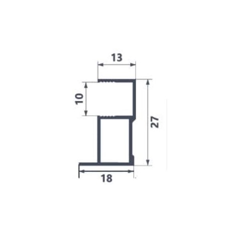 вертикальный профиль внутренней двери плоский хром матовый 5,4 м купить в https://rmkmasterium.ru/