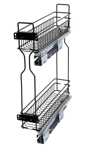 механизм выкатной 2-х ярусный 200мм левый.боковое креп.с доводчиком черный (ls2/200il/d-e3) купить в https://rmkmasterium.ru/