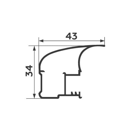 ручка асимметричная l золото браш 5,4 м  купить в https://rmkmasterium.ru/